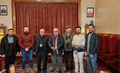 وفد منظمة حمورابي يزور كنيسة القلب الأقدس في كركوك
