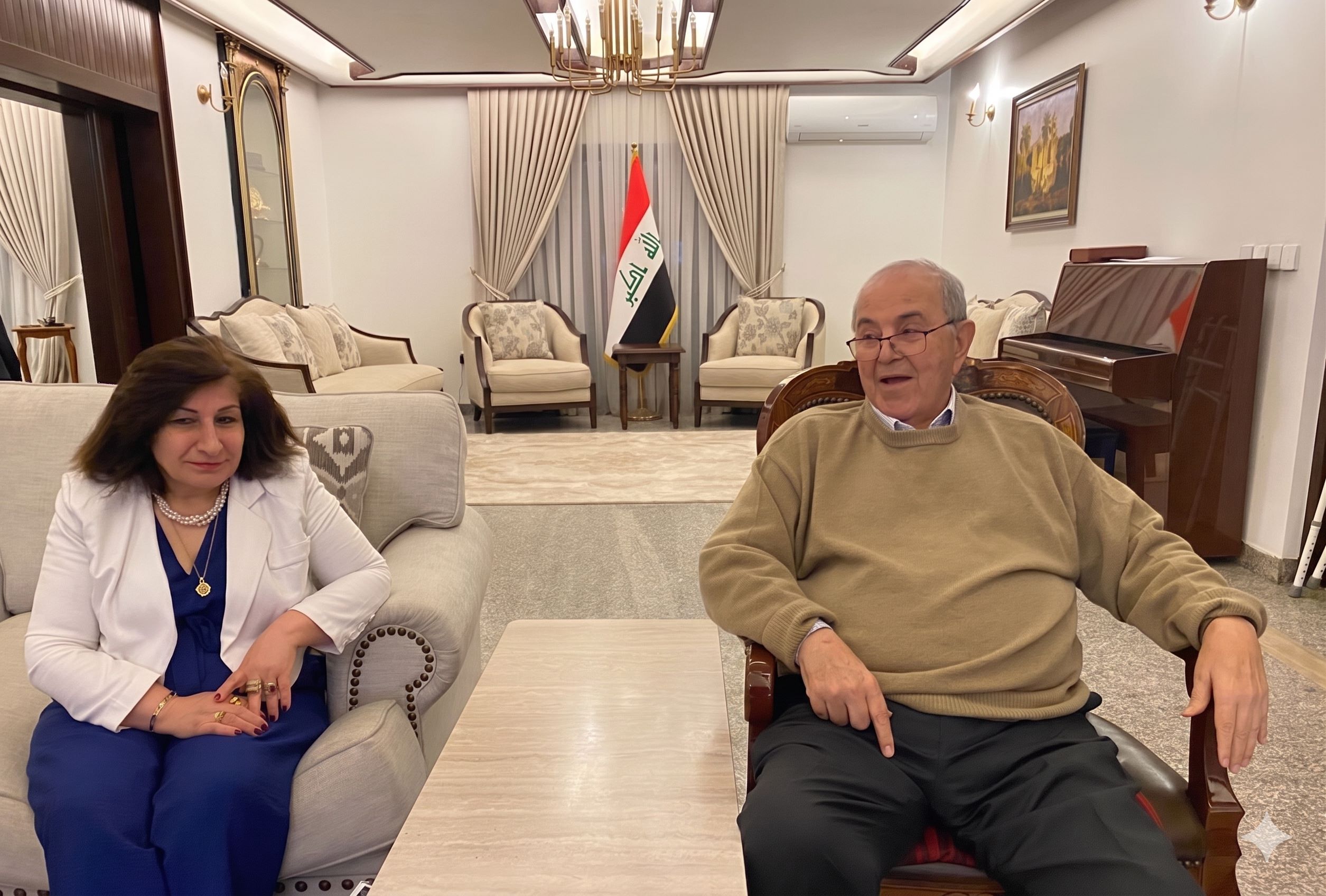 وفد من منظمة حمورابي لحقوق الإنسان يزور الدكتور إياد علاوي