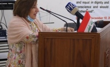 كلمة السيدة باسكال وردا في الاحتفال الذي اقامته منظمة حمورابي لحقوق الانسان بمناسبة الذكرى 73 لصدور الاعلان العالمي لحقوق الانسان.