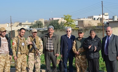 Accompanied by Bishop Gabriel Georgis abbot of the lady Church in Alqosh
