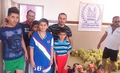 HHRO delivering aid to 121 displaced families from Mosul
