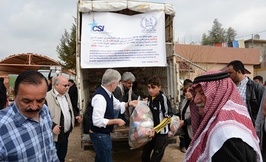 قريتا صوركا و بندوايا في محافظة دهوك تشهدان توزيع 155 سلة غذائية و صحية قدمتها منظمة حمورابي لحقوق الإنسان