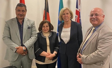 The Australian Ambassador to Baghdad receives a delegation from Hammurabi Human Rights Organization