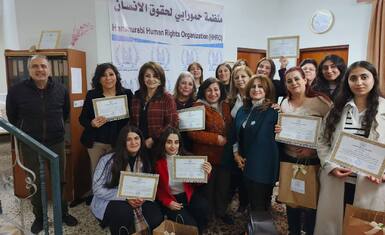 Hammurabi Organization Erbil branch concludes the training course for women on nail beautification and protection