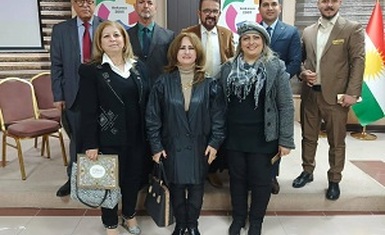 منظمة حمورابي توزع هدايا للطلبة المشاركين في مسابقة التعليم السرياني
