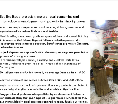 حمورابي تستعرض تجربتها في تمكين الفئات المهمشة خلال ورشة رقمية أقامتها منظمة التضامن المسيحي الدولية لمشاريع سبل العيش