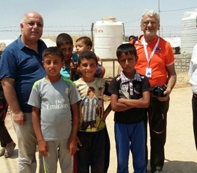 	A delegation from the HHRO inspecting the newly established camps southern Mosul