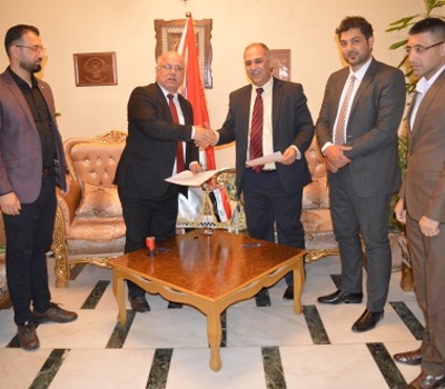 Hammurabi Human Rights Organization receive a high-level delegation from the Federation of Arab Trainers