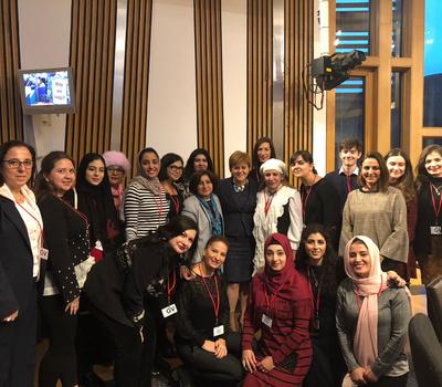 Mrs. Pascale Warda participated in a training workshop in Edinburgh, Scotland, on the 1325 resolution and the inclusion of women in the peace and security process and in making peace and security and related decisions.