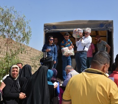 Hammurabi Human Right Organization's relief program with the support of The Christian Solidarity International (CSI) includes liberated Kaka'i villages