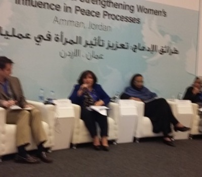 السيدة باسكال وردا تشارك في ورشة عقدت بالعاصمة الاردنية عمان عن انماط الادماج / تعزيز تاثير المرأة في عمليات السلام