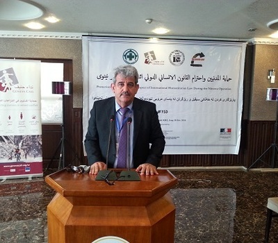 السيدان لويس مرقوس ايوب ويوحنا يوسف توايا يشاركان في مؤتمر لمواجهة احتمالات تعرض المدنيين للانتهاكات أثناء تحرير الموصل