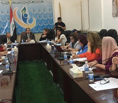 السيدة باسكال وردا تشارك في ورشة عمل نظمها مكتب الامم المتحدة لمساعدة العراق ( يونامي ) بخصوص مشاركة المرأة في العملية الانتخابية كمرشحة وناخبة