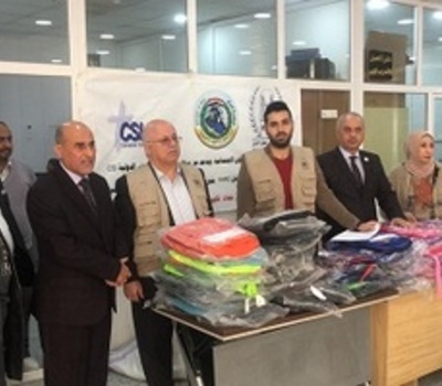 Hammurabi Human Rights Organization distributes 400 school bags with stationery supplies in support of the educational process