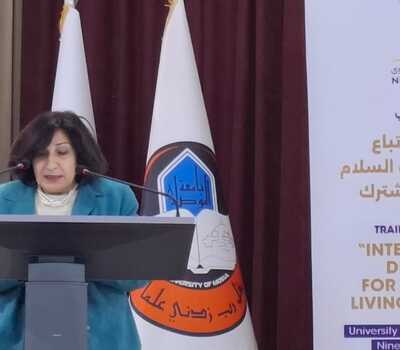 رئيسة منظمة حمورابي لحقوق الإنسان تشارك في ورشة 