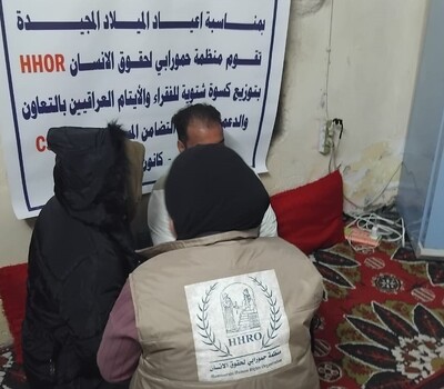 منظمة حمورابي تواصل حملتها الإنسانية لتأمين دفء الشتاء لأطفال العراق المحتاجين