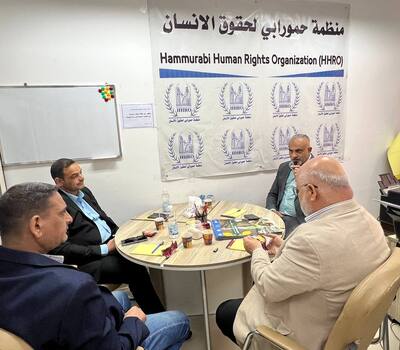 اجتماع مشترك بين منظمة حمورابي لحقوق الإنسان ووفد من وزارة العمل والشؤون الاجتماعية