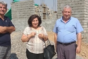 On September 13, 2019, a delegation from the Hammurabi Organization for Human Rights inspected the progress of the project to rebuild the Qaraqosh Primary School in the Hamdania District Center