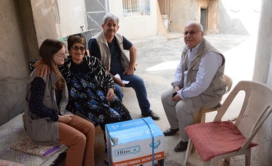 Hammurabi Human Rights Organization with the support of Christian Solidarity International CSI, distributes household water filtration and desalination systems to (62) family in the town of Karamlis in Nineveh Province.