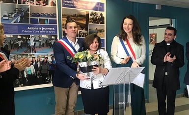 Mrs. Pascale Warda received the honor of Mrs. Valerie Boyer, member of the Foreign Affairs Committee of the French National       Council, representative of the eleventh and twelfth districts of the French city of Marseille and Mr. Julian Raquier, Director of the French municipality of Marseille