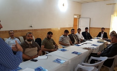 عضو الهيئة العامة لمنظمة حمورابي لحقوق الانسان المهندس لؤي كمال اوراها يشارك في ندوة عن الخدمات والتعايش السلمي