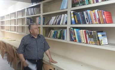 منظمة حمورابي لحقوق الانسان تساهم في انشاء مكتبة جامعة الحمدانية