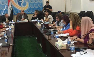 السيدة باسكال وردا تشارك في ورشة عمل نظمها مكتب الامم المتحدة لمساعدة العراق ( يونامي ) بخصوص مشاركة المرأة في العملية الانتخابية كمرشحة وناخبة