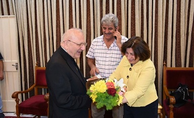 A delegation from Hammurabi Human Rights Organization congratulate His Beatitude Cardinal Mar Louis Sako on the occasion of granting him this new level of faith