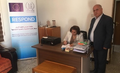 Management of the (Respond) project at Hammurabi Human Rights Organization visits the field center for legal, psychological and social assistance in Baghdida