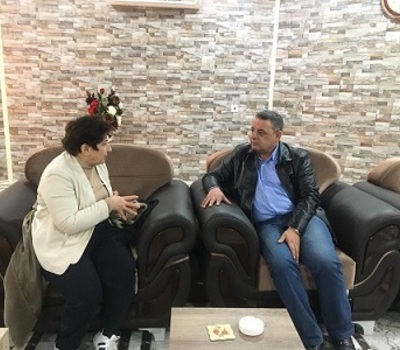 • السيد قائمقام قضاءالحمدانية السيد عصام دعبول يستقبل السيدة باسكال وردا.