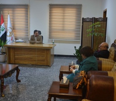The Second Deputy of Basra Governor receives a delegation of Hammurabi Human Rights Organization, including Mrs. Pascale and Mr. William Warda