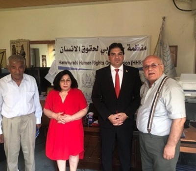 السيدة باسكال وردا تستقبل الدكتور نصير كريم ممثلا عن المركز العراقي لتوثيق جرائم التطرف