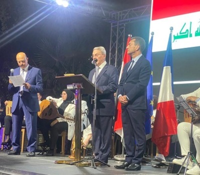 Mrs. Pascale Warda and Mr. William Warda, accepted the invitation of the French Ambassador to Iraq to attend the ceremony held on the occasion of the French National Day.