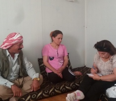 السيدة باسكال وردا تتفقد مخيم الداودية في محافظة دهوك للنازحين