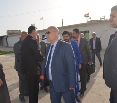 الوفد المشترك من منظمة حمورابي لحقوق الانسان ووزارة العمل والشؤون الاجتماعية يؤدي مراسيم الزيارة الى مقام زين العابدين في محافظة نينوى.