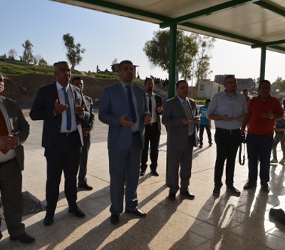 الوفد المشترك من منظمة حمورابي لحقوق الانسان ووزارة العمل والشؤون الاجتماعية يتفقد مقام النبي يونس وسط مدينة الموصل