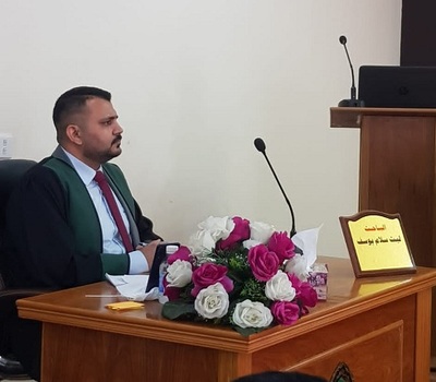 • بدرجة امتياز ليث سلام يوسف عباس عضو الهيئة العامة لمنظمة حمورابي لحقوق الانسان ينال درجة الماجستير في العلوم السياسية.