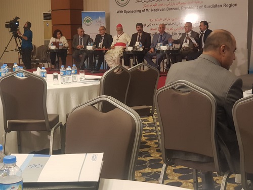 pascale warda participate in the conference for Minorities rights at 27-10-2019 in Erbil